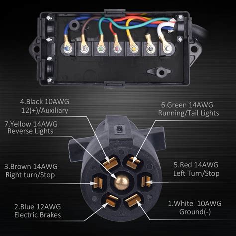 7 6-way trailer wiring junction box|heavy duty trailer wiring kit.